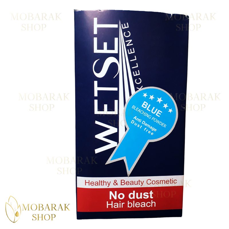 پودر دکلره وت ست ۵۰۰ گرمی؛ رسیدن به پایه دلخواه بدون آسیب به مو 2 پودر دکلره وت ست ۵۰۰ گرمی آبی
